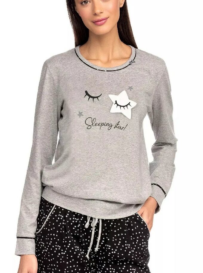 Cotton pyjamas with vamp cuff