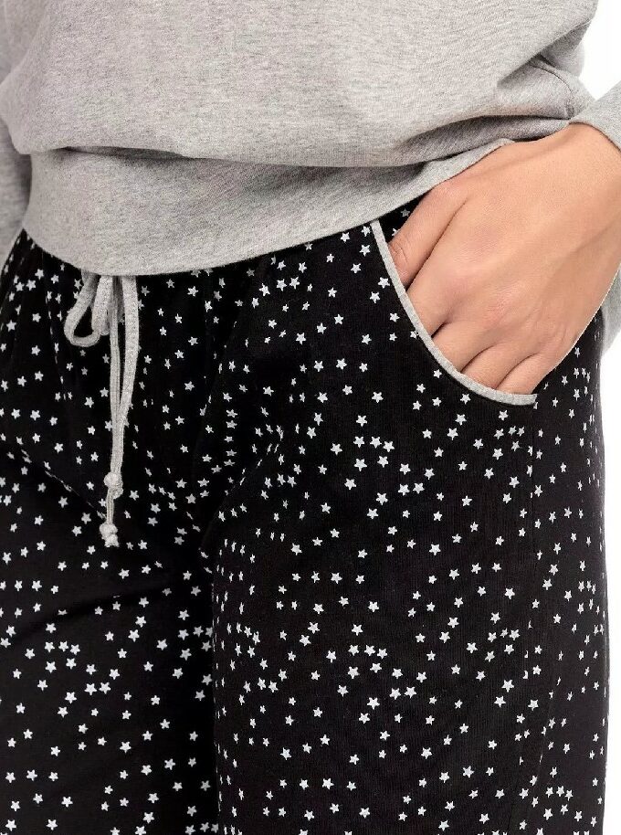 Cotton pyjamas with vamp cuff