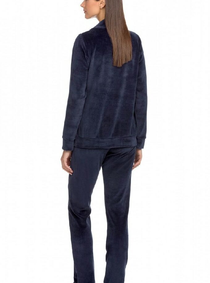 Vamp blue velvet jumpsuit 15249