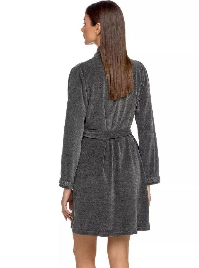 Robe charcoal velvet Vamp 15247