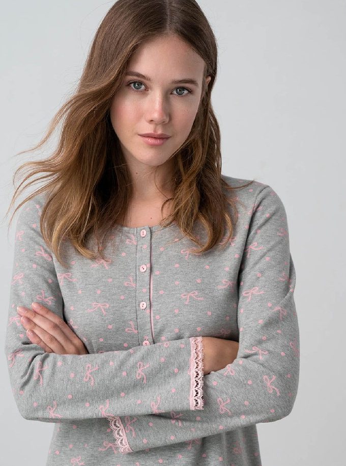 Vamp 17385 long sleeve cotton nightdress