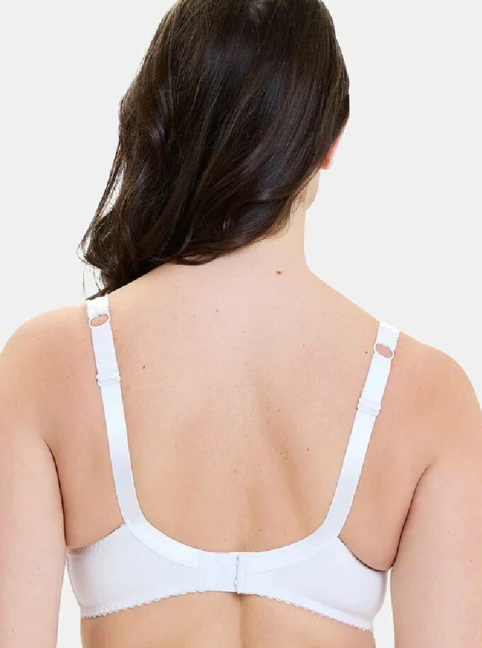 Σουτιέν χωρίς μπανέλα δαντέλα λευκό Sans Complexe Cotton d' arum 744438