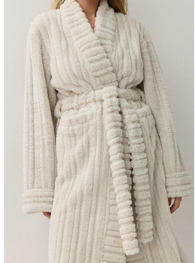 Γυναικεία χειμωνιάτικη ρόμπα σταυρωτή fleece Aruelle Averly