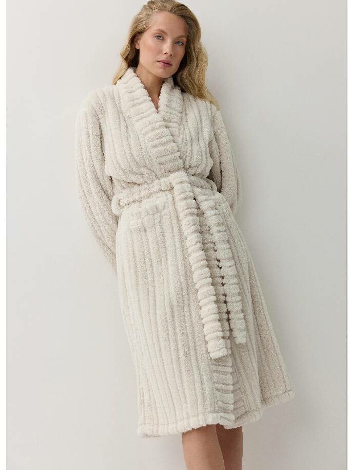 Γυναικεία χειμωνιάτικη ρόμπα σταυρωτή fleece Aruelle Averly