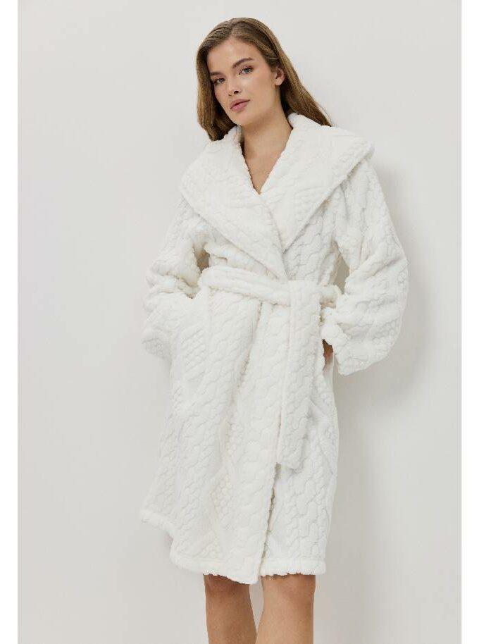 Χειμωνιάτικη ρόμπα fleece με κουκούλα Aruelle Charme