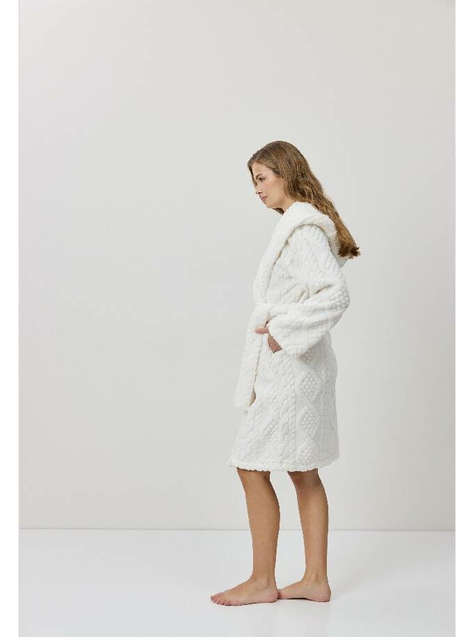 Χειμωνιάτικη ρόμπα fleece με κουκούλα Aruelle Charme