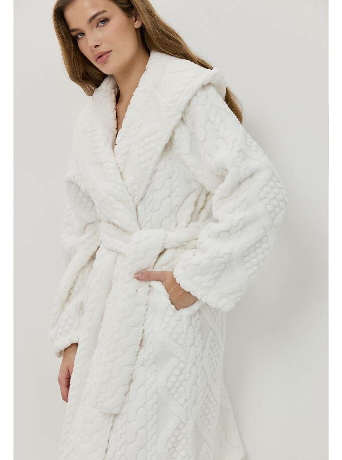 Χειμωνιάτικη ρόμπα fleece με κουκούλα Aruelle Charme