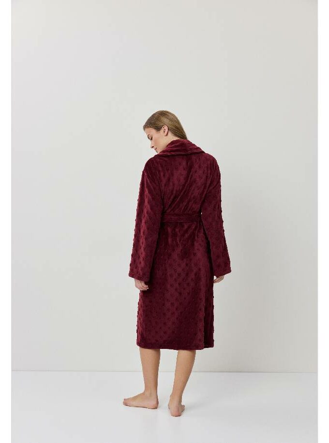 Χειμωνιάτικη ρόμπα fleece μπορντώ Aruelle Collete