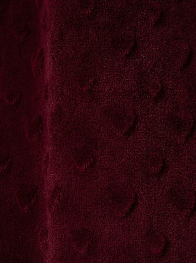 Χειμωνιάτικη ρόμπα fleece μπορντώ Aruelle Collete